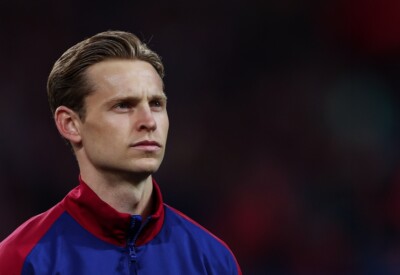 BARCELONA, SPAIN - 2025/04/30: Frenkie de Jong of FC Barcelona seen during the UEFA Champions League 2024/2025 match between FC Barcelona and Inter Mediolan at Estadio Olimpico. Final score: FC Barcelona 3 : 3 Inter Milan. (Photo by Grzegorz Wajda/SOPA Images/LightRocket via Getty Images)